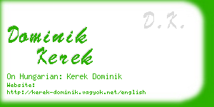 dominik kerek business card